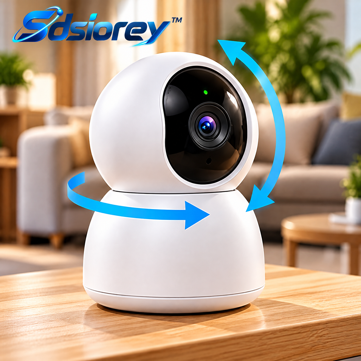 Sdsiorey™ Indoor Wi-Fi Security Camera – Smart Pan & Tilt Home Monitoring Camera