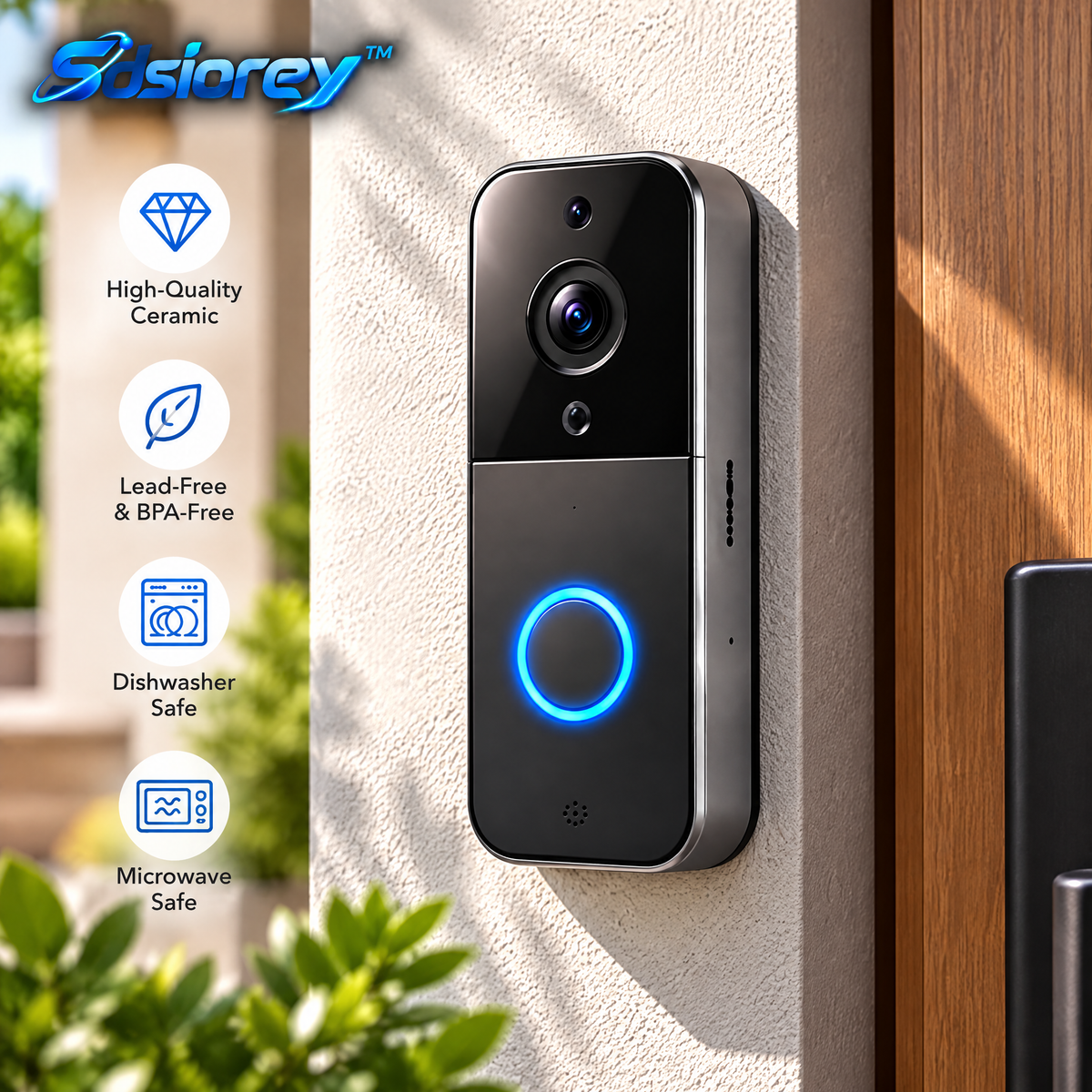 Sdsiorey™ Smart Video Doorbell – Wi-Fi Front Door Camera for Everyday Home Monitoring