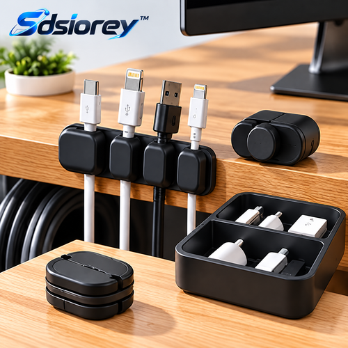 Sdsiorey™ Desktop Cable Management Set – Organized Cord Holders & Wire Storage Accessories