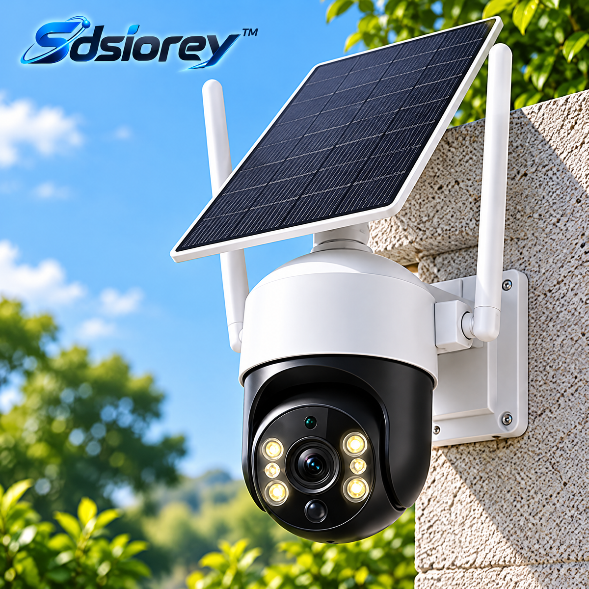 Sdsiorey™ Solar Outdoor Security Camera – Wireless Home Monitoring Camera with Solar Charging